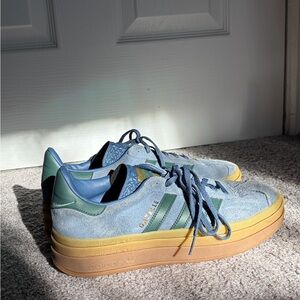 Adidas Gazelle Blue and Yellow Sneakers